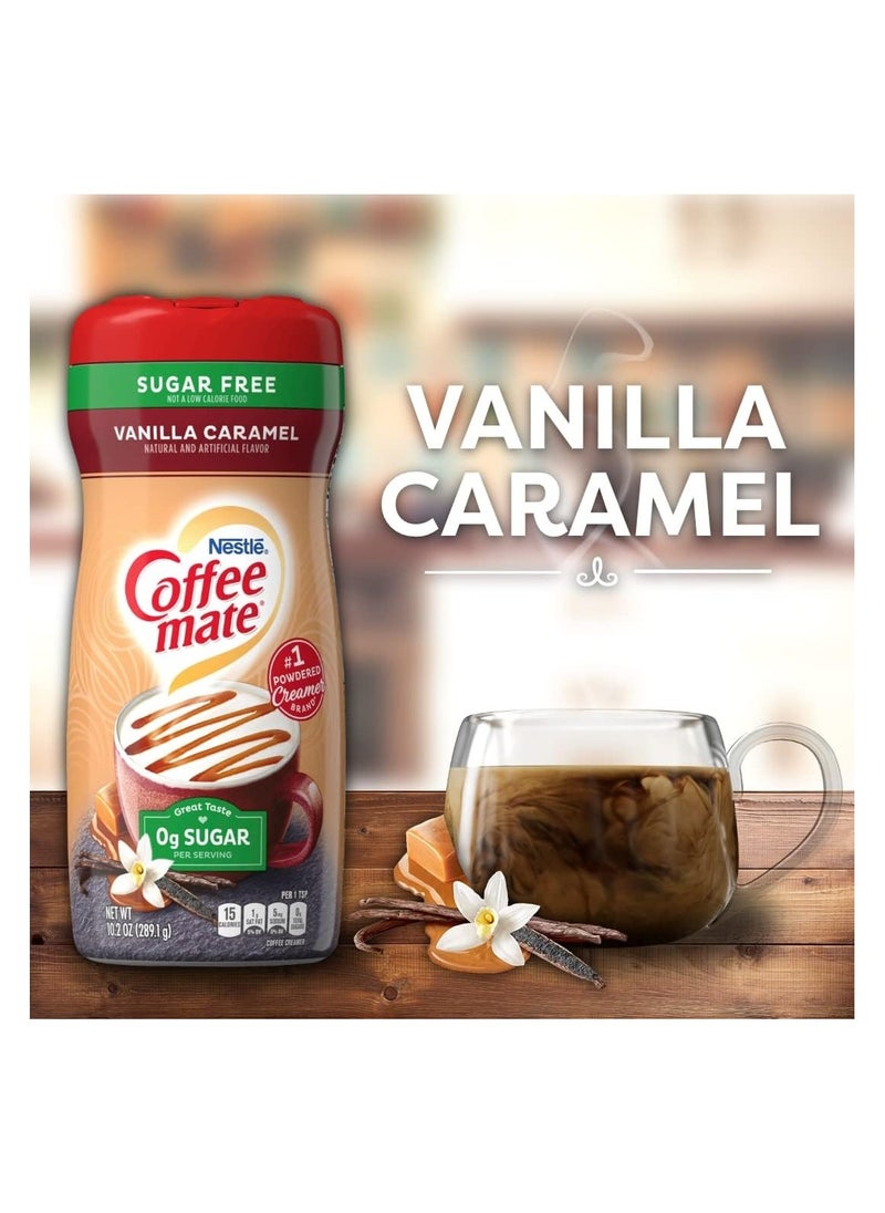 Nestle Coffee mate Vanilla Caramel Sugar Free Powder Creamer 10.2ounce.289.1g  - Image 2