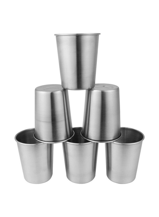 EVERMARKET 6 Pack 8 Ounce 230ml Stainless Steel Cups Shatterproof Pint Drinking Cups Metal Drinking Glasses for Kids and Adults - Image 5