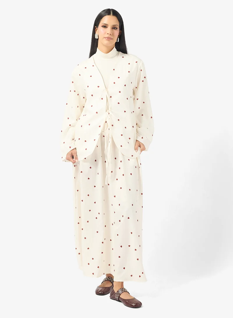 Khizana  Printed Tie Up Top & Skit Set for Women | Best Price UAE