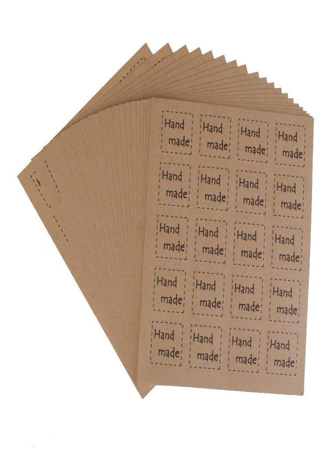 Atmiyamart Handmade Kraft Sticker, Birthday, Wedding, Gift Sticker, Seal Small Size Lable 1 Inch 200Pcs - Image 1