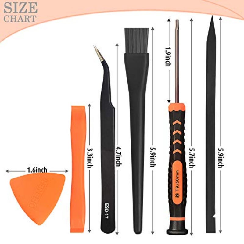Cleaning Repair Tool Kit for PS4 PS5, TR9 Torx Security Screwdriver with PH00 PH0 PH1 Phillips Screwdriver Set for Sony Playstation 4, 5 Main, Controller Tear Down and Dust Removal - Image 4