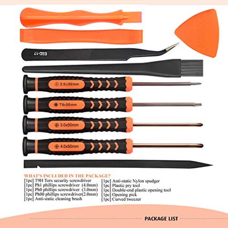 Cleaning Repair Tool Kit for PS4 PS5, TR9 Torx Security Screwdriver with PH00 PH0 PH1 Phillips Screwdriver Set for Sony Playstation 4, 5 Main, Controller Tear Down and Dust Removal - Image 5