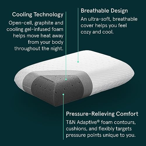 Tuft & Needle Premium Pillow, King Size with T&N Adaptive Foam, Sleeps Cooler & More Supportive Than Memory Foam Pillows, CertiPUR-US and Greenguard Gold Certified, 3-Year True Warranty,White - Image 2