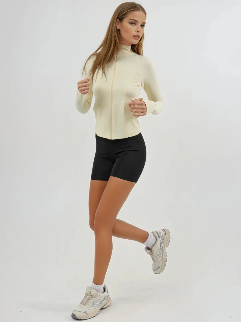HICCUP Fitted Knitted Turtleneck Active Top