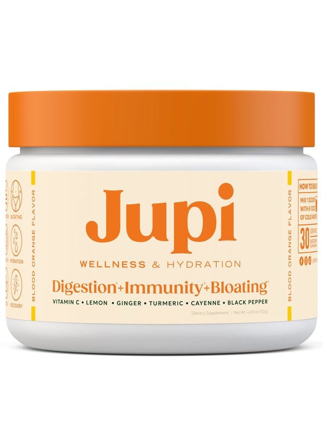 Jupi Hydration & Wellness Powder – Turmeric & Ginger shots, Vitamin C Supplement for Energy, Immune Support & Digestive Health – Vegan, Gluten-Free Drink Mix for Men & Women, Citrus Flavor 30 servings - Image 1