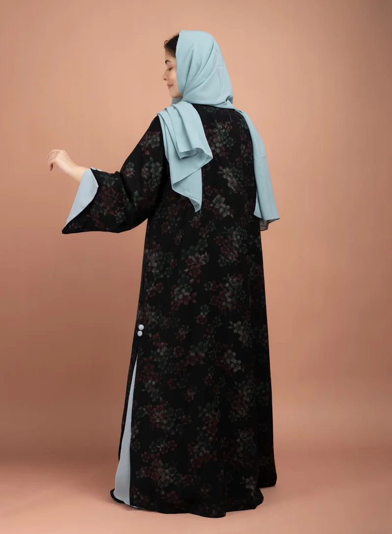 IKKXA Floral Emirati Abaya AIK5054