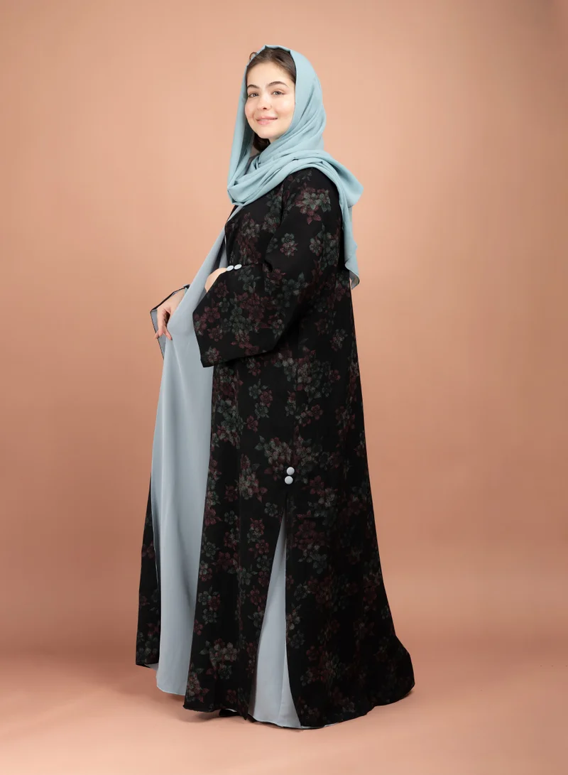 IKKXA Floral Emirati Abaya AIK5054