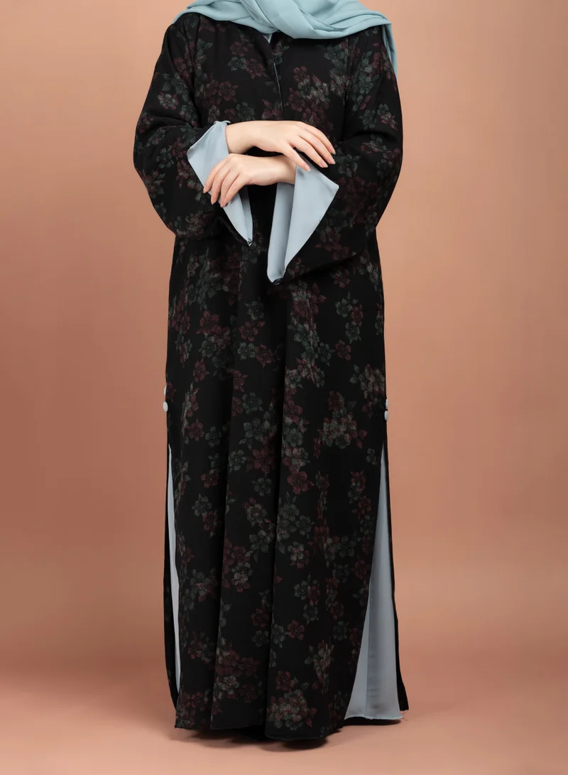 IKKXA Floral Emirati Abaya AIK5054