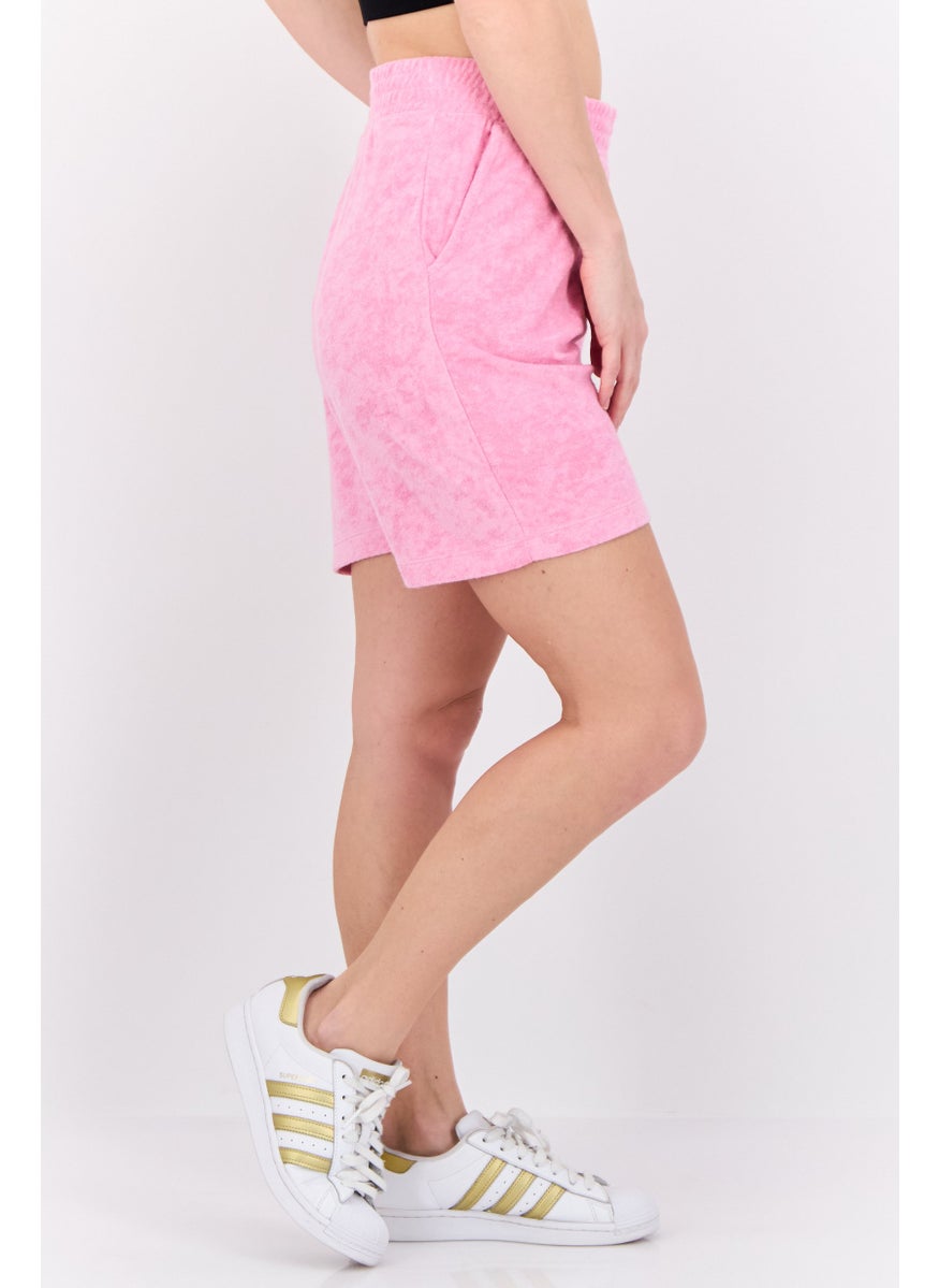 Juicy Couture Women Pull On Embroidered Logo Basic Shorts, Pink  - Image 2