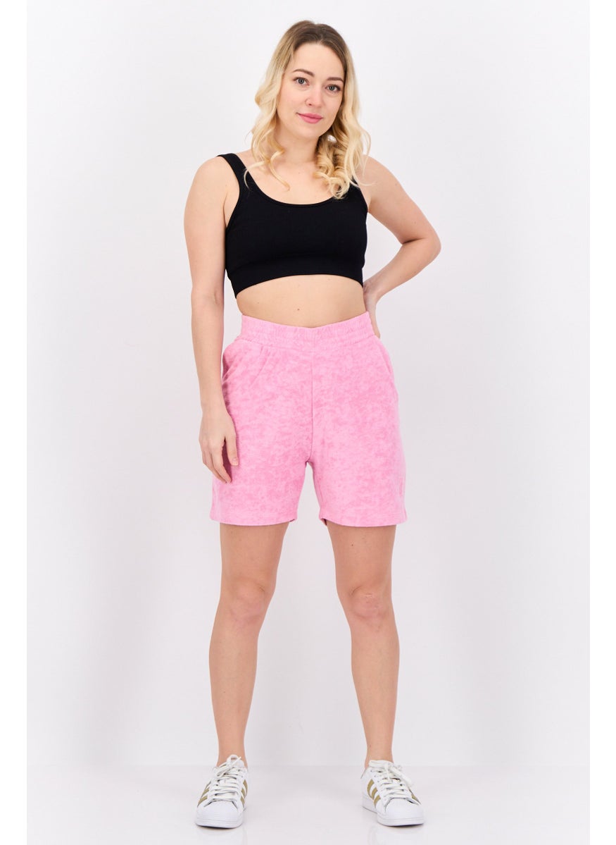 Juicy Couture Women Pull On Embroidered Logo Basic Shorts, Pink  - Image 4