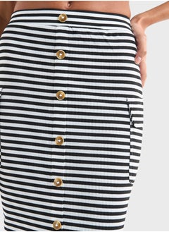 FAV Stripped Pocket Detail Skirt  - Image 3