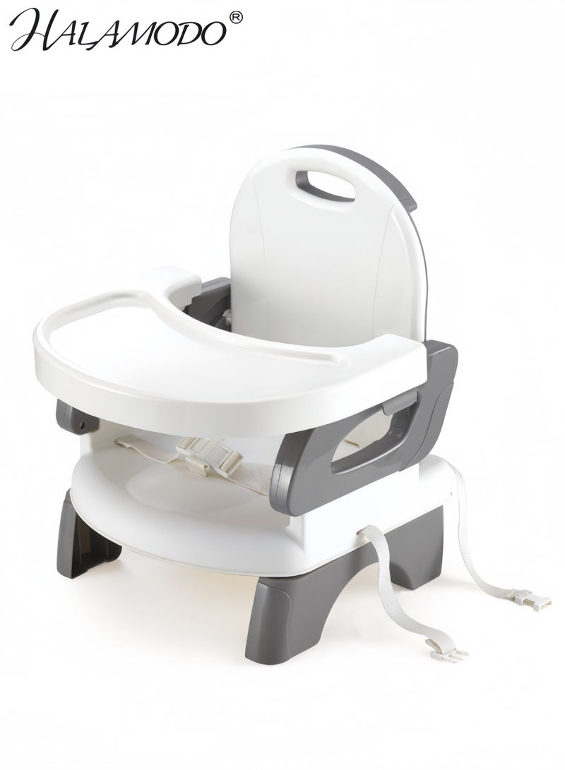 HALAMODO Deluxe Comfort Folding Booster Baby Base 2-in-1 Booster Feeding and Floor Seat with Self-Storing Tray Booster Feeding Seat - Image 1