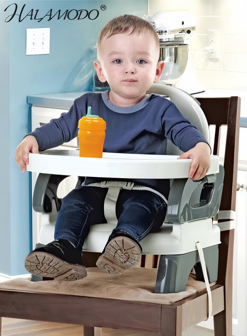 HALAMODO Deluxe Comfort Folding Booster Baby Base 2-in-1 Booster Feeding and Floor Seat with Self-Storing Tray Booster Feeding Seat - Image 4