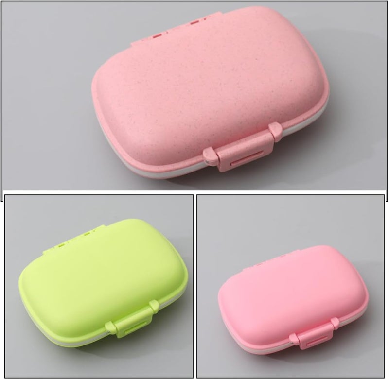 STAHAD 6pcs Portable Multi-Grid Medicine Organizer Pill Box, Detachable 8-Compartment Sealed Storage Case for Daily Household Medicine Supply Random Color - Image 4