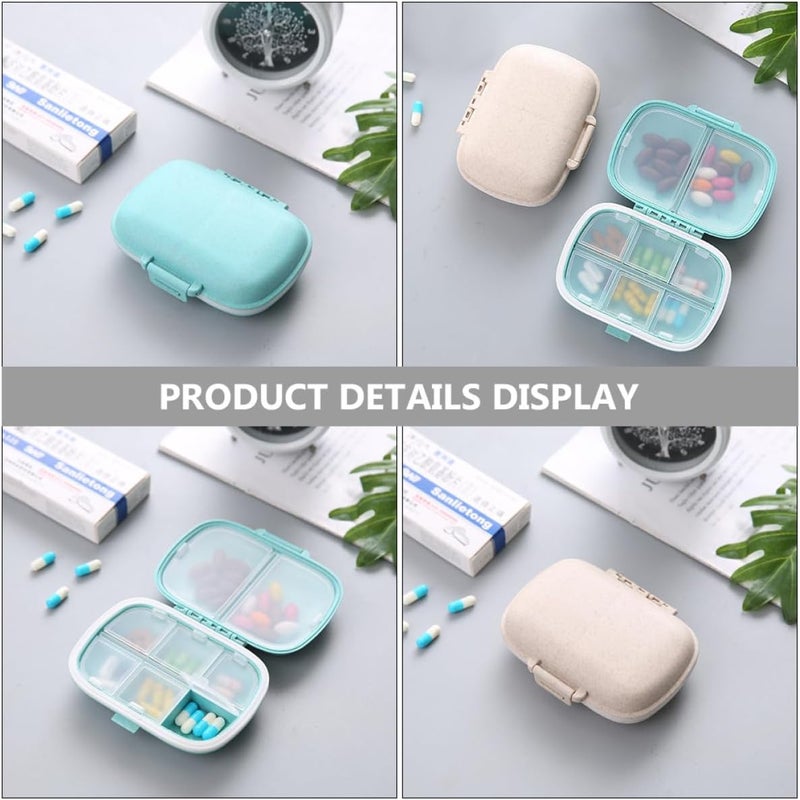 STAHAD 6pcs Portable Multi-Grid Medicine Organizer Pill Box, Detachable 8-Compartment Sealed Storage Case for Daily Household Medicine Supply Random Color - Image 3