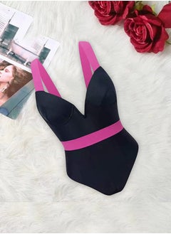 MARGOUN Swimsuit Women Push Up Bra Neon Bandage Swimwear Bathing Suit Swimming Suit Black  - Image 1