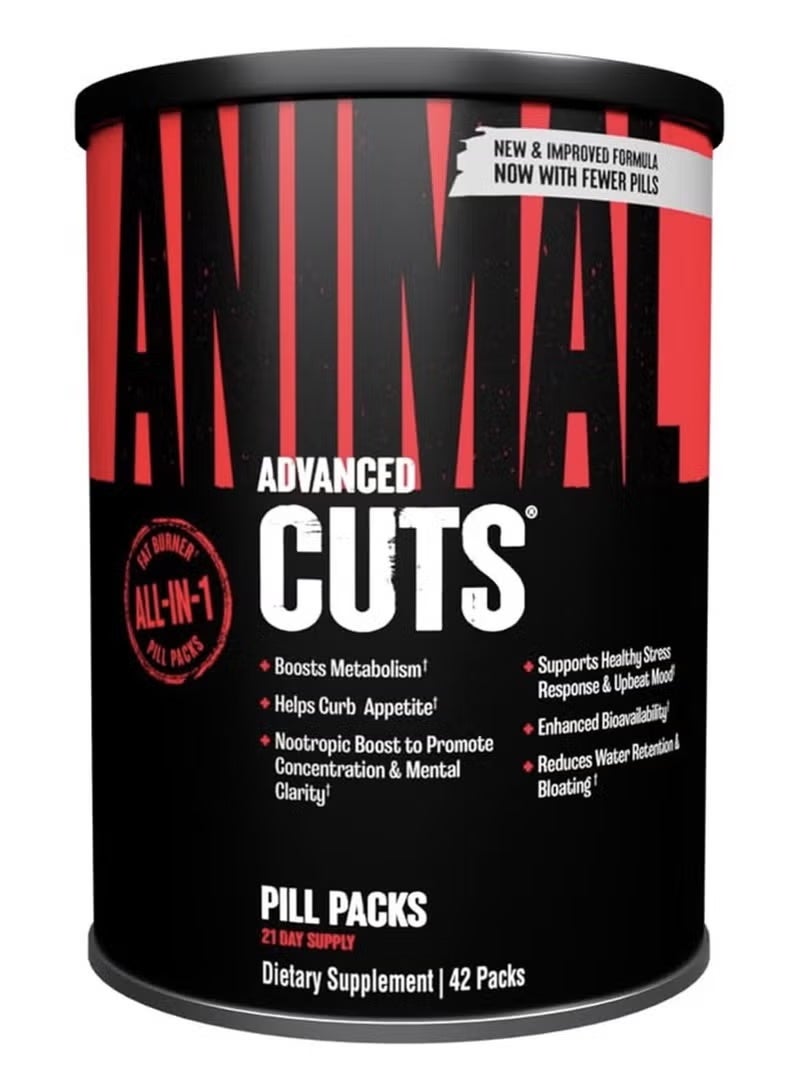 Animal Advanced Cuts Pill Pack 21 Day Supply Dietary Supplement - 42 Packs + Shaker - Image 1