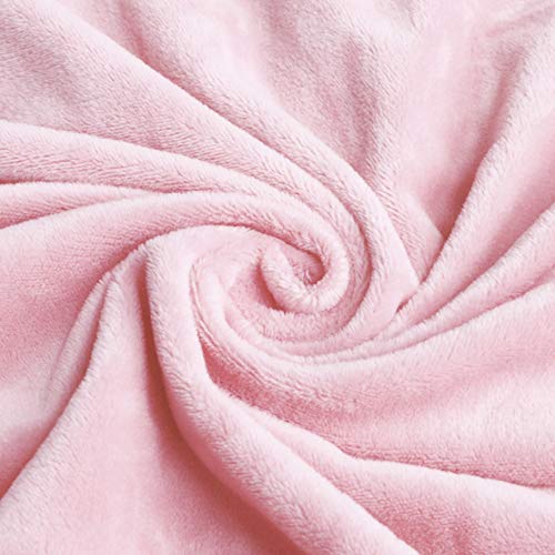 TL Care شريحة سرير مصغرة مريحة من TL Care مصنوعة من الشينيل الناعم 24" × 38"، شريحة محمولة دافئة ومريحة، وردية، للأولاد والبنات، تناسب معظم مراتب Pack N Play - Image 4