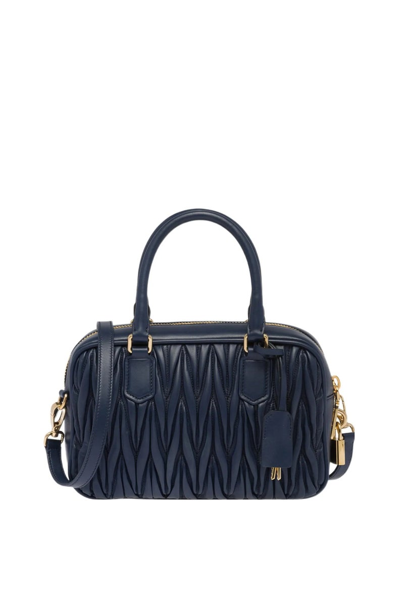 مياو مياو حقيبة MIU Arcadie من جلد النابا المبطّن حقيبة يد علوية مع حزام كتف - Image 3