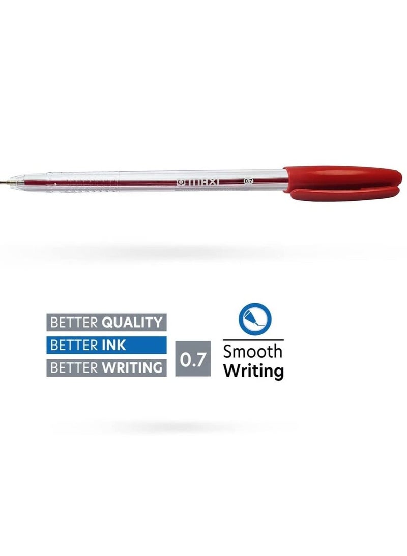 Maxi 50-Piece Ball Pen 0.7mm Tip Red Ink - Image 2