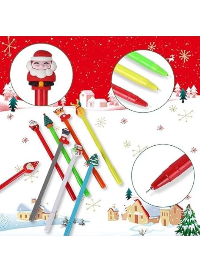 Christmas Gel Ink Pens 0.5mm Fine Tip Pen Cartoon Dry Smooth Christmas Tree Snowman Reindeer Black for Party 15 Pieces - Image 3