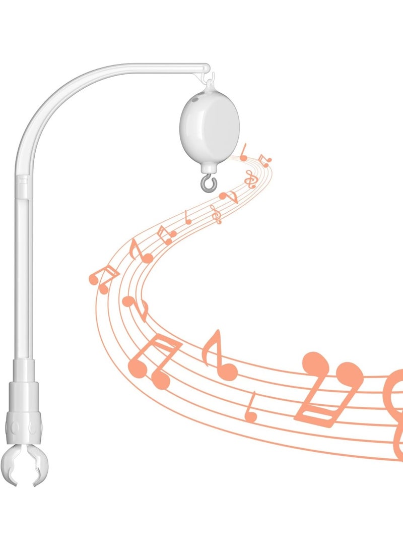 Baby Crib Mobile Arm with Music Box Spin Motor,23 Inch,Volume Control,3 Modes(Turn & Music,Turn Only, Music Only),Nursery Decor Hanger,Holder for DIY Clamp Mobile,35 Lullabies,30 Min Auto-Off - Image 1