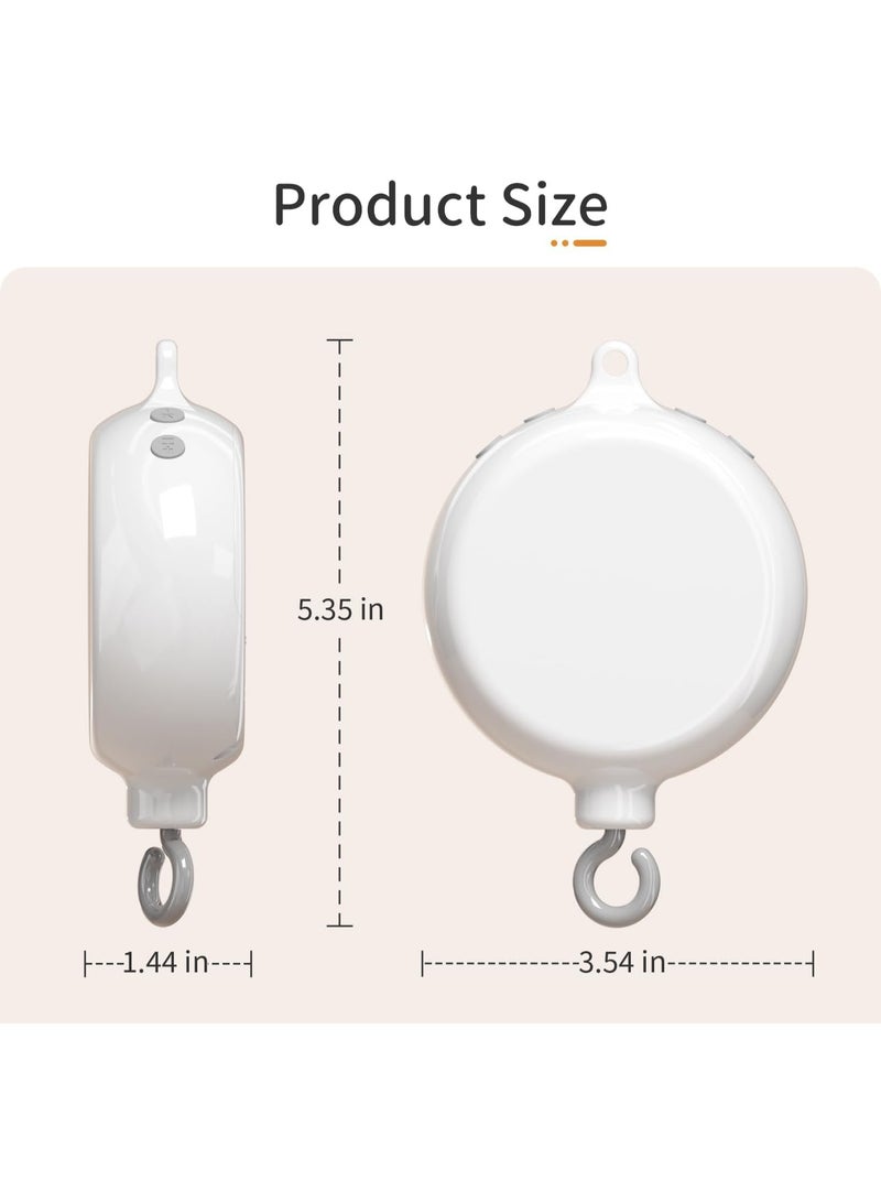 Baby Crib Mobile Arm with Music Box Spin Motor,23 Inch,Volume Control,3 Modes(Turn & Music,Turn Only, Music Only),Nursery Decor Hanger,Holder for DIY Clamp Mobile,35 Lullabies,30 Min Auto-Off - Image 4