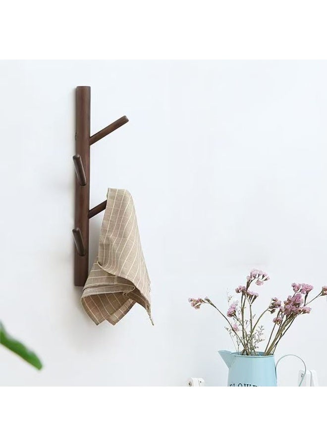 1pcs European Style Light Luxury Shelf Hanging Pole, Wooden Branch Shaped Wall Mounted Coat And Hat Rack, Creative Door Hook, Suitable For Bedrooms, Kitchens, Living Rooms, Etc - Image 2