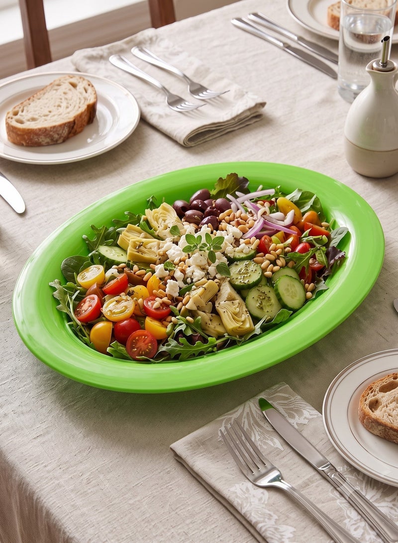 Plastic Serving Platter 6pcs Green - Image 3