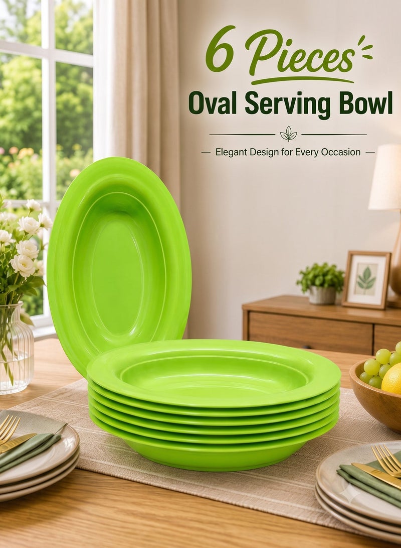 Plastic Serving Platter 6pcs Green - Image 5