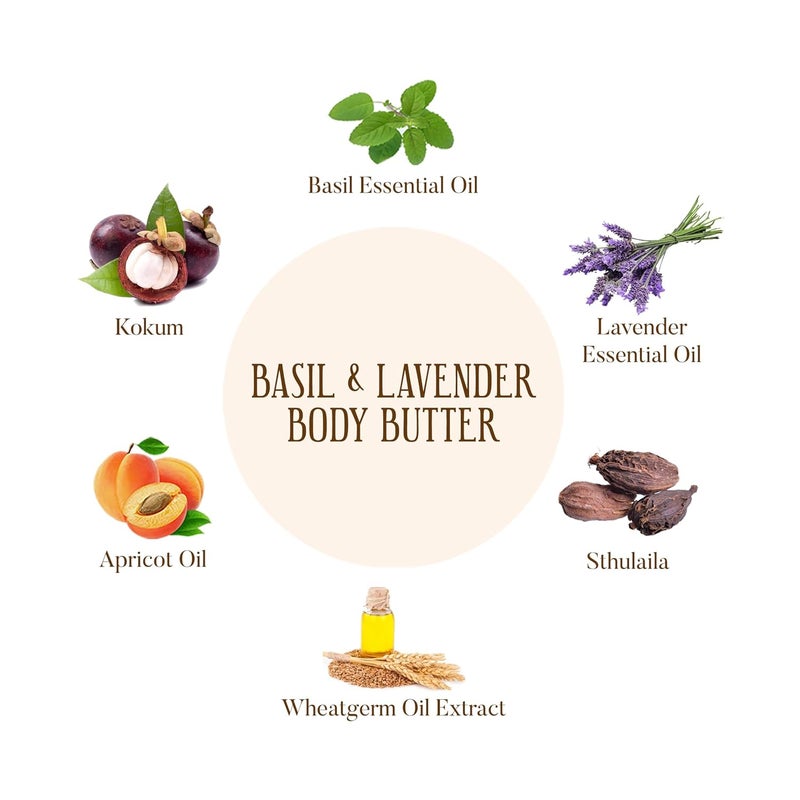 Ohria Ayurveda Dehashudhi Basil  Lavender Body Butter  Detox Hydrating and Evens Skin Tone  For All Skin Types  100g - Image 3