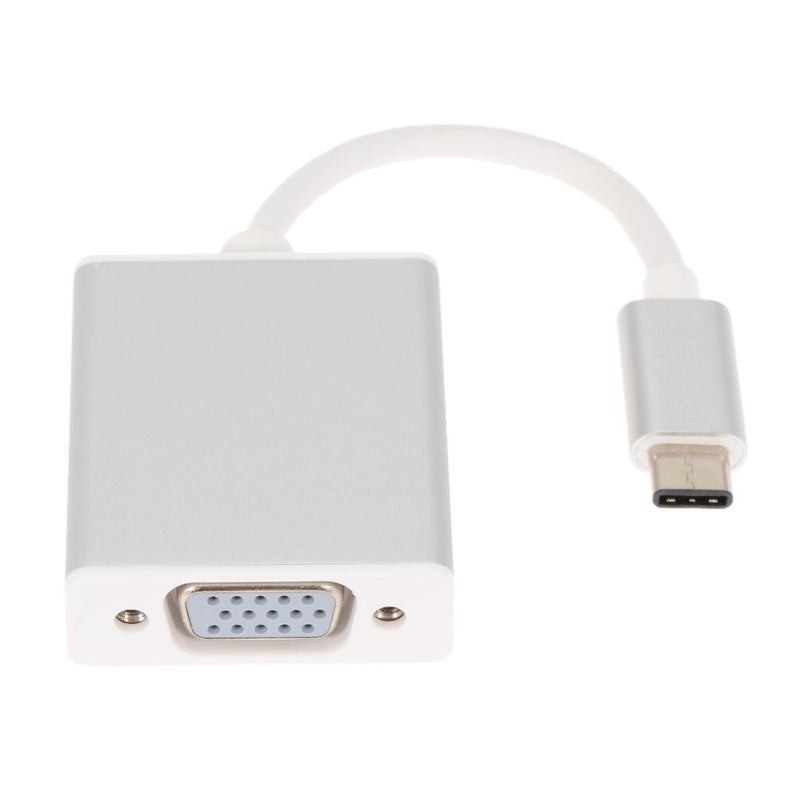 Technotech USB 3.1 Type C USB-C to VGA Female Cable Adapter Hub for MacBook, Laptops, Phone - Image 1