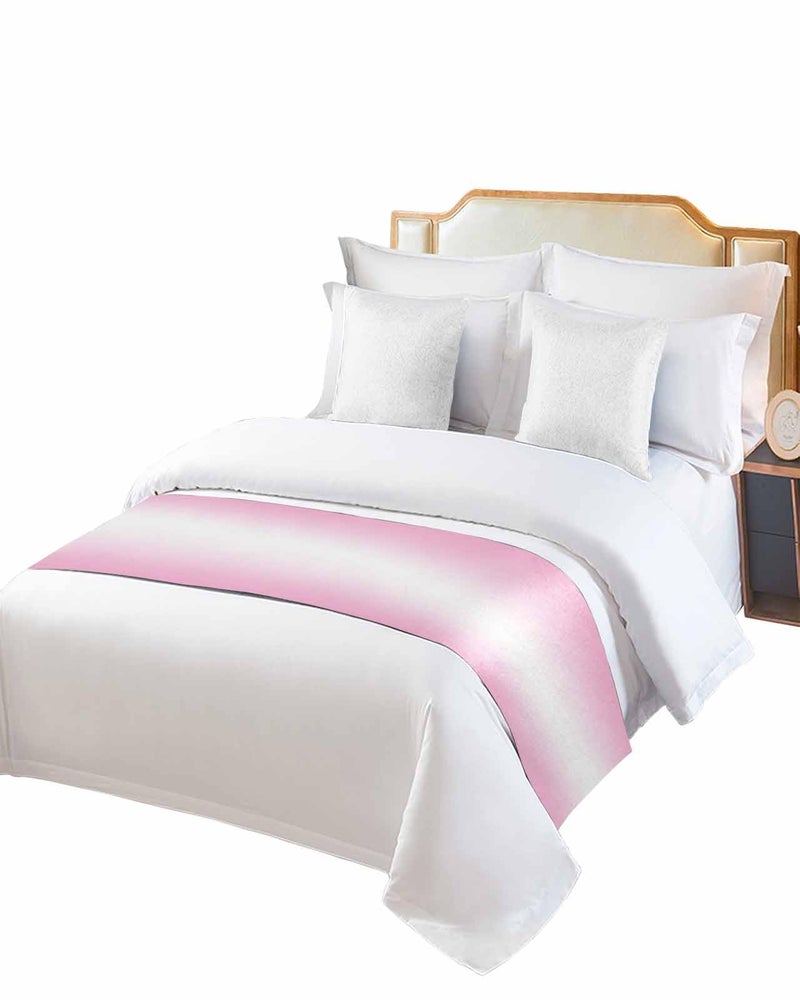 Pink Ombre Bed Runner For Queen Bed 83x20 Inch Decorative Throw Blanket - Image 3