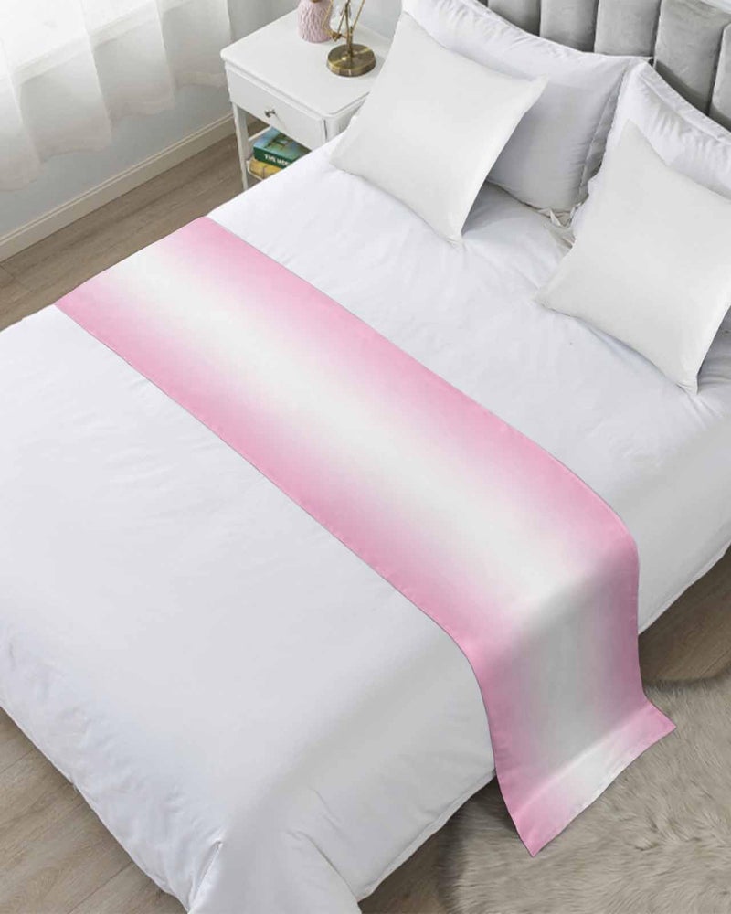Pink Ombre Bed Runner For Queen Bed 83x20 Inch Decorative Throw Blanket - Image 2