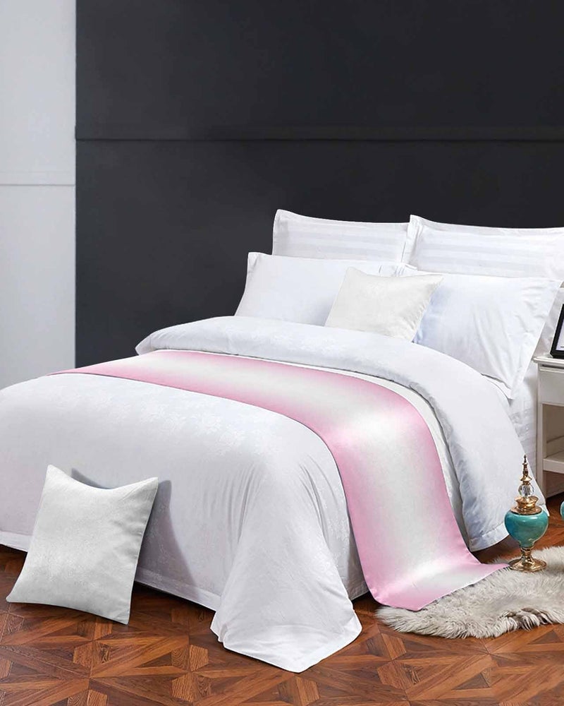 Pink Ombre Bed Runner For Queen Bed 83x20 Inch Decorative Throw Blanket - Image 4
