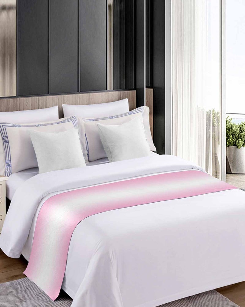Pink Ombre Bed Runner For Queen Bed 83x20 Inch Decorative Throw Blanket - Image 5