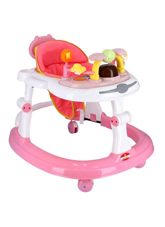 BABY PLUS - Activity Foldable Comfortable And Safe Baby Walker With Attractive Toy, Round Corner Or Entertaining Sounds, Unisex- Pink - Image 1