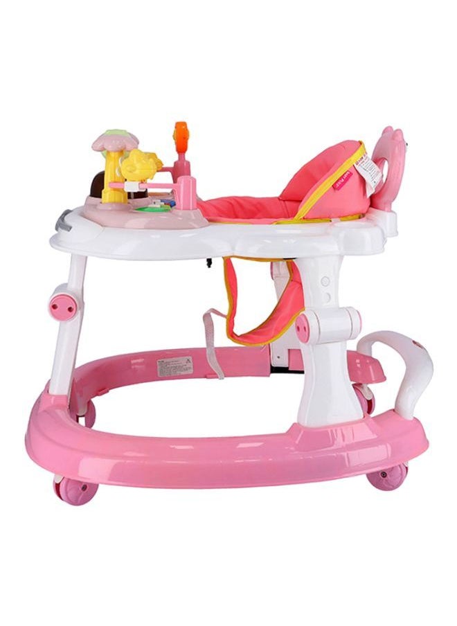 BABY PLUS - Activity Foldable Comfortable And Safe Baby Walker With Attractive Toy, Round Corner Or Entertaining Sounds, Unisex- Pink - Image 1