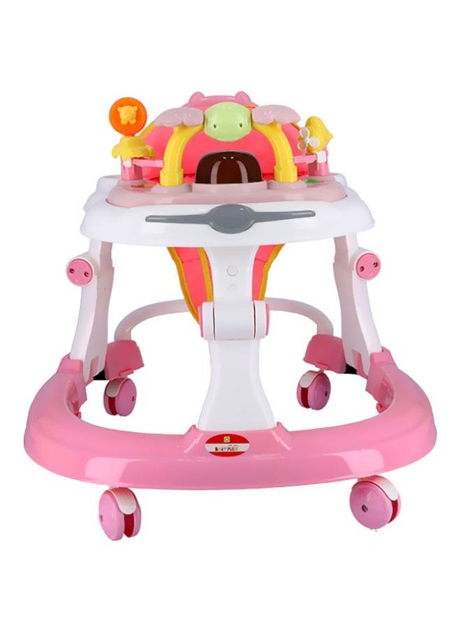 BABY PLUS - Activity Foldable Comfortable And Safe Baby Walker With Attractive Toy, Round Corner Or Entertaining Sounds, Unisex- Pink - Image 1