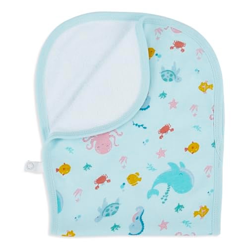 haus & kinder Haus and Kinder Soft Baby Burp Towels - Pack of 2 | Cute Burp Cloth Set | Muslin Burp Cloth Bundle | Best Baby Burp Cloths | Multi-Pack Burping Towels | Personalized Baby Burp Cloths | Navy Blue - Image 2