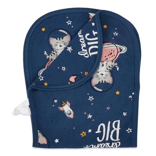 haus & kinder Haus and Kinder Soft Baby Burp Towels - Pack of 2 | Cute Burp Cloth Set | Muslin Burp Cloth Bundle | Best Baby Burp Cloths | Multi-Pack Burping Towels | Personalized Baby Burp Cloths | Navy Blue - Image 3