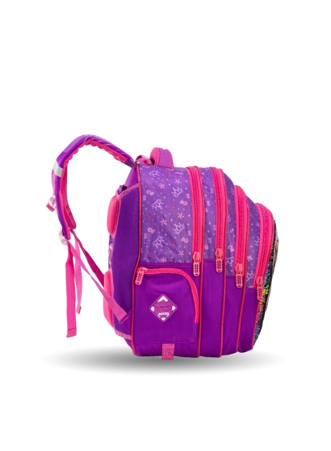 Fantastic QY011 FANTASTIC Kids Backpack, Purple with Star Pattern, Multi-Pocket, with Attractive Graphics - Image 3