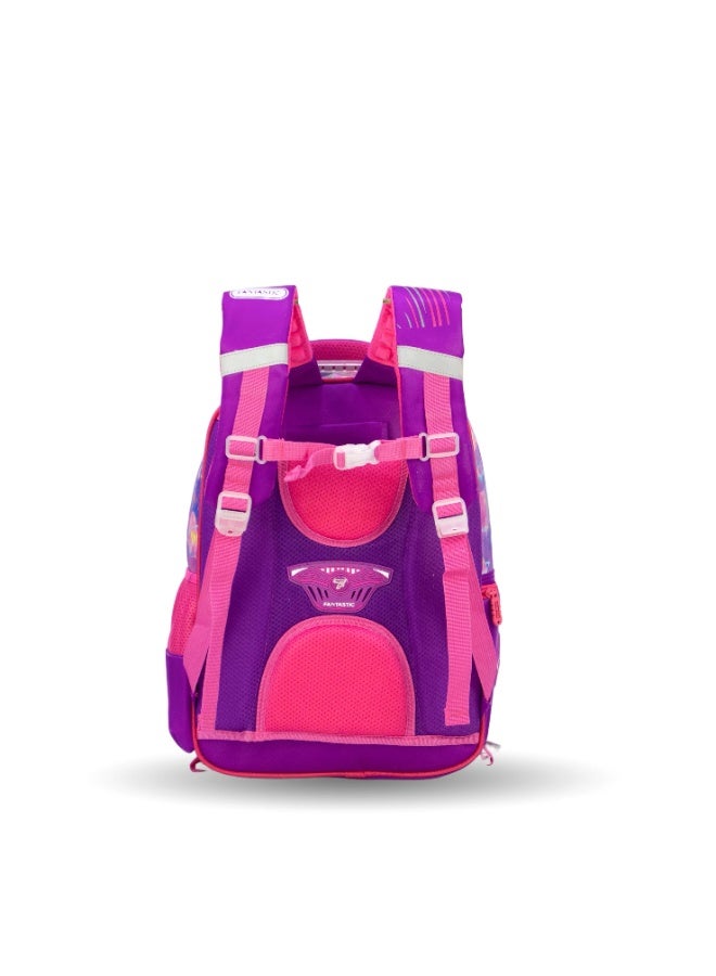 Fantastic QY011 FANTASTIC Kids Backpack, Purple with Star Pattern, Multi-Pocket, with Attractive Graphics - Image 2