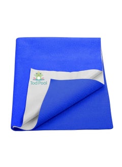Tod PooL Tod PooL Breathable Bed Protector AntiPiling Fleece Extra Absorbent Washable Waterproof Quick Dry Sheet Bed Protector Sheet for Kids and Adults 1 Dark Blue Double Bed Size 260x200cm  - Image 1