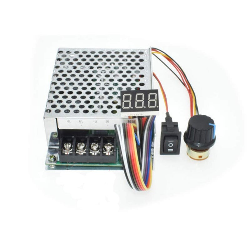 جهاز تحكم سرعة المحرك DC tatoko 10V55V 12V 24V 36V 40A مع مفتاح أمامي وكبح وعكسي ومقاوم قابل للتعديل وعرض رقمي