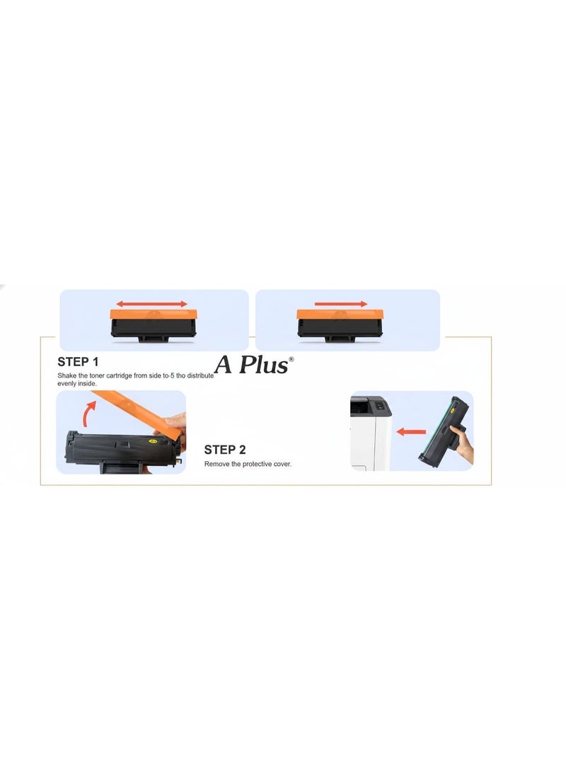 APlus 106A / W1106A Compatible High-Volume Toner (1000 Page Yield) | Streak-Free Quality for HP LaserJet Pro 107, MFP M135, M137 Printers - Image 3