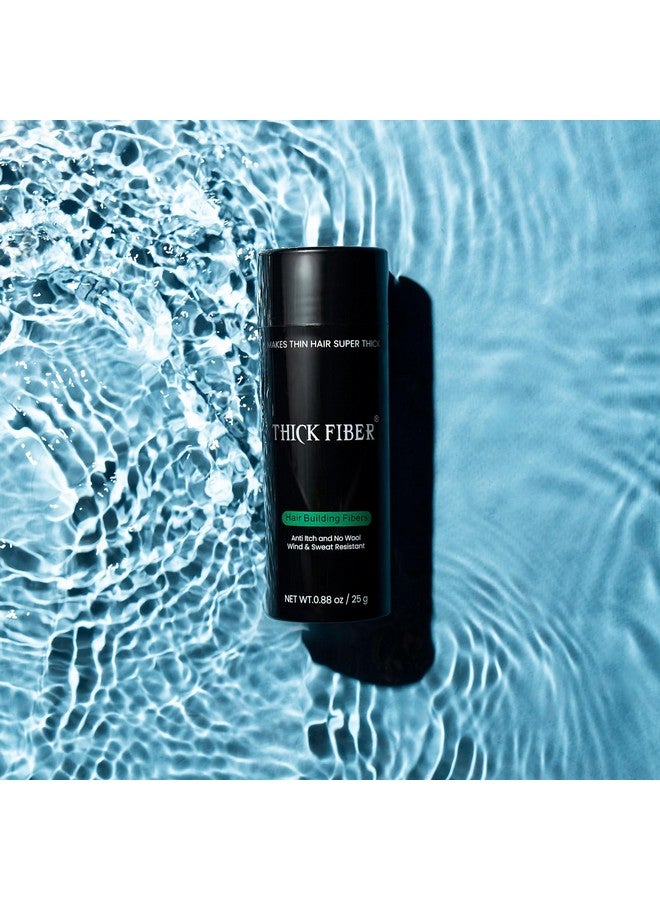 THICK FIBER Hair Fibers for Thinning Hair & Bald spots (BLACK) - 25g Bottle - Conceals Hair Loss in Seconds - Hair Powder for Women & Men - Image 4