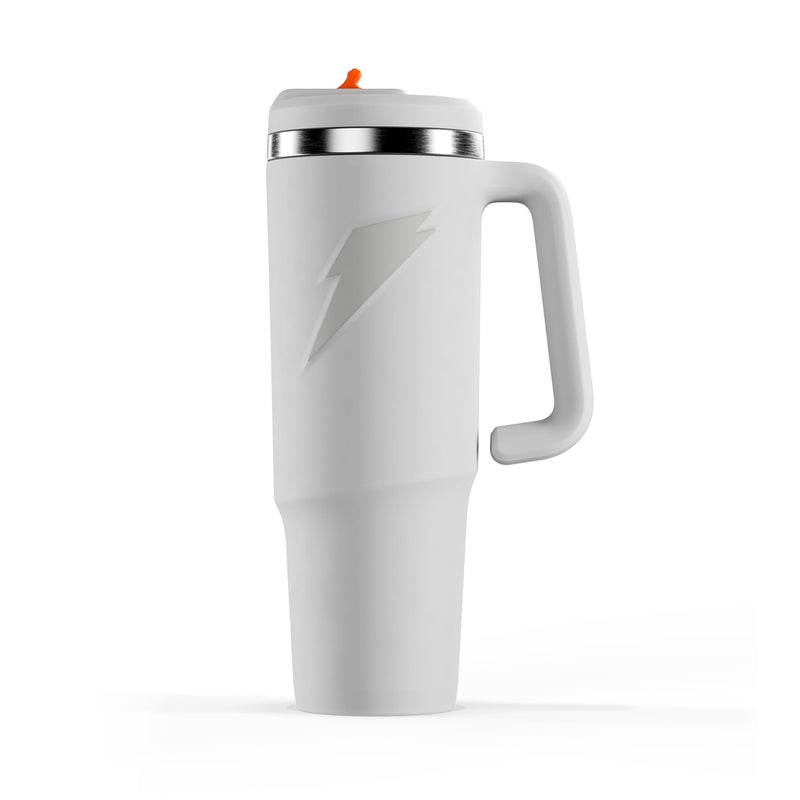 Gatorade Crossover Stainless Steel Tumbler Water Bottle, White, Double-Wall Insulation, 36 fl oz - Image 1