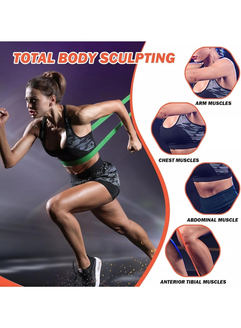 fdsport Heavy Duty Resistance Bands Set - 5 Resistance Levels, Pull-Up Assisted Resistance Bands Set, Long Exercise Bands for Men Women for Workout, Resistance Bands Can Be Used for Stretching, Fitness, Training, Physical Therapy, Body Shaping, Perfect for Home Workouts, Stretching, Muscle Building and Strength Training - Image 5