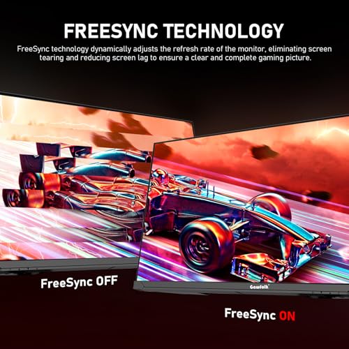 Gawfolk 27 inch 2K QHD(2560×1440) PC Screen, 180Hz Gaming Monitor, 1ms Without Bezel, FreeSync,100% sRGB, 178° Wide Viewing Angle, HDMI2.0、DisplayPort, 75 * 75MM Wall Mount Compatible - Black - Image 4